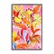 Stupell Industries Orange Botanicals on Pink Framed Giclee Wall Art Design by Victoria Barnes